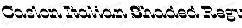 Caslon Italian Shaded Regular字体转换